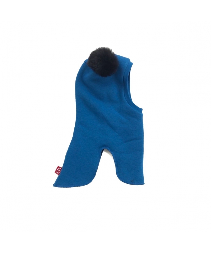 Mėlyna vaikiška kepurė šalmas žiemai 