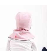  Rožinė kepurė šalmukas su meškučio ausim