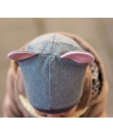 Meškučio Eco pilkas šalmukas (rožinės ausys)