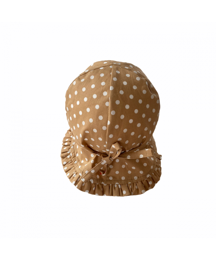 Clorful girl sunhat with ruffled neck protection
