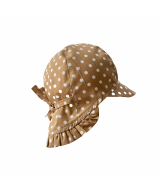 Clorful girl sunhat with ruffled neck protection