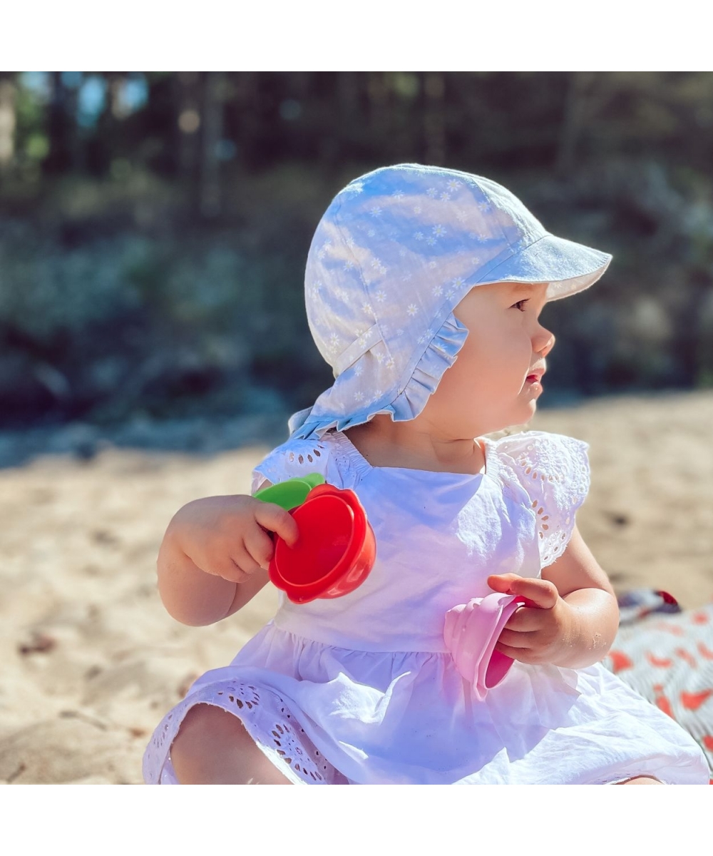 Gėlėta vaikiška kepurė nuo saulės