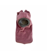 Velours pink cotton balaclava for spring or fall
