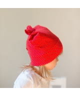 Red Beanie with bow 