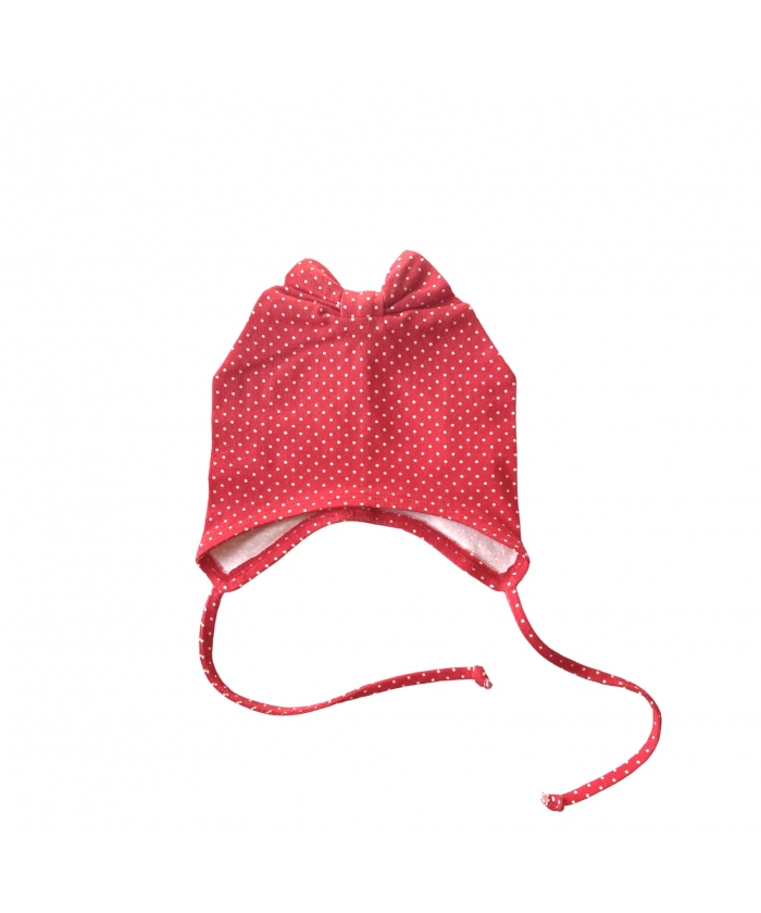 Red newborn bow hat