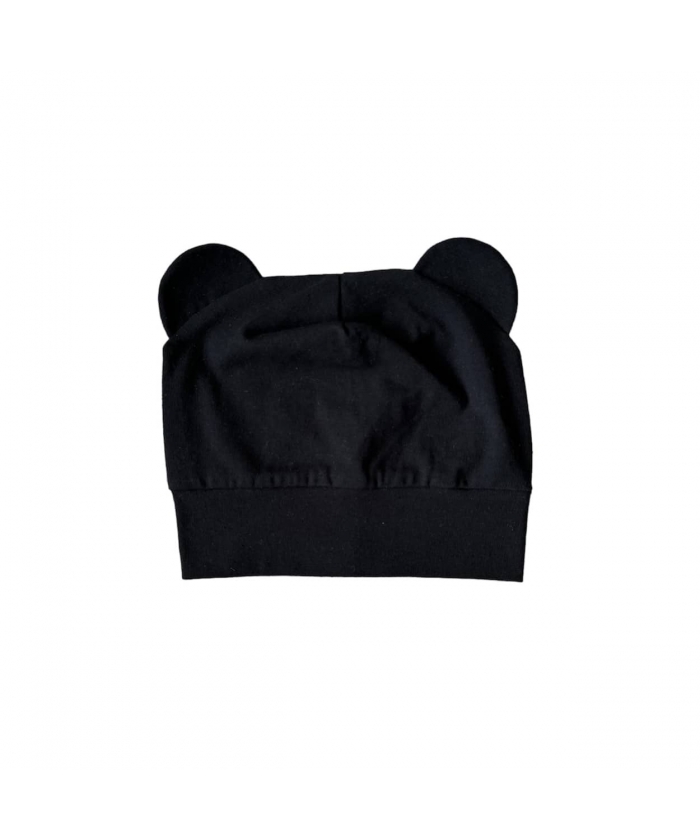 Thin black jersey hat with...