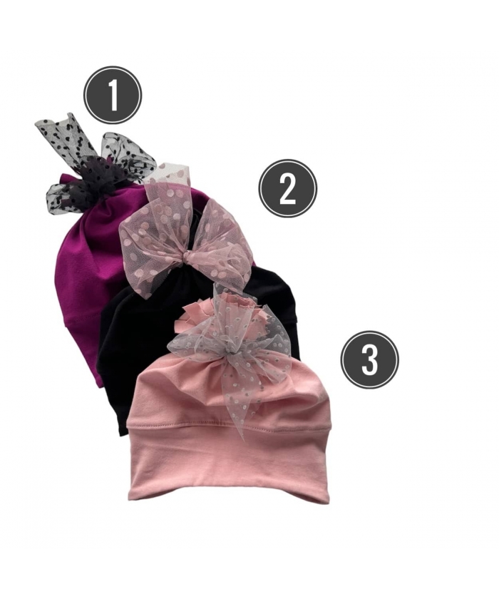 Toddler girl hat with bow