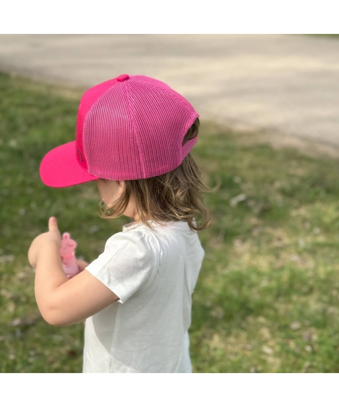 copy of Girl pink trucker hat with mesh