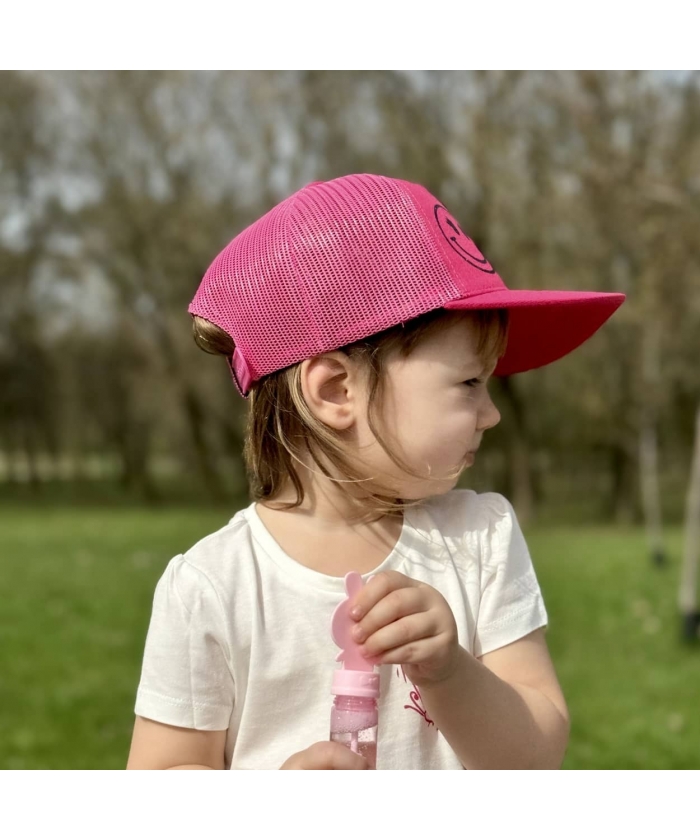 copy of Girl pink trucker hat with mesh